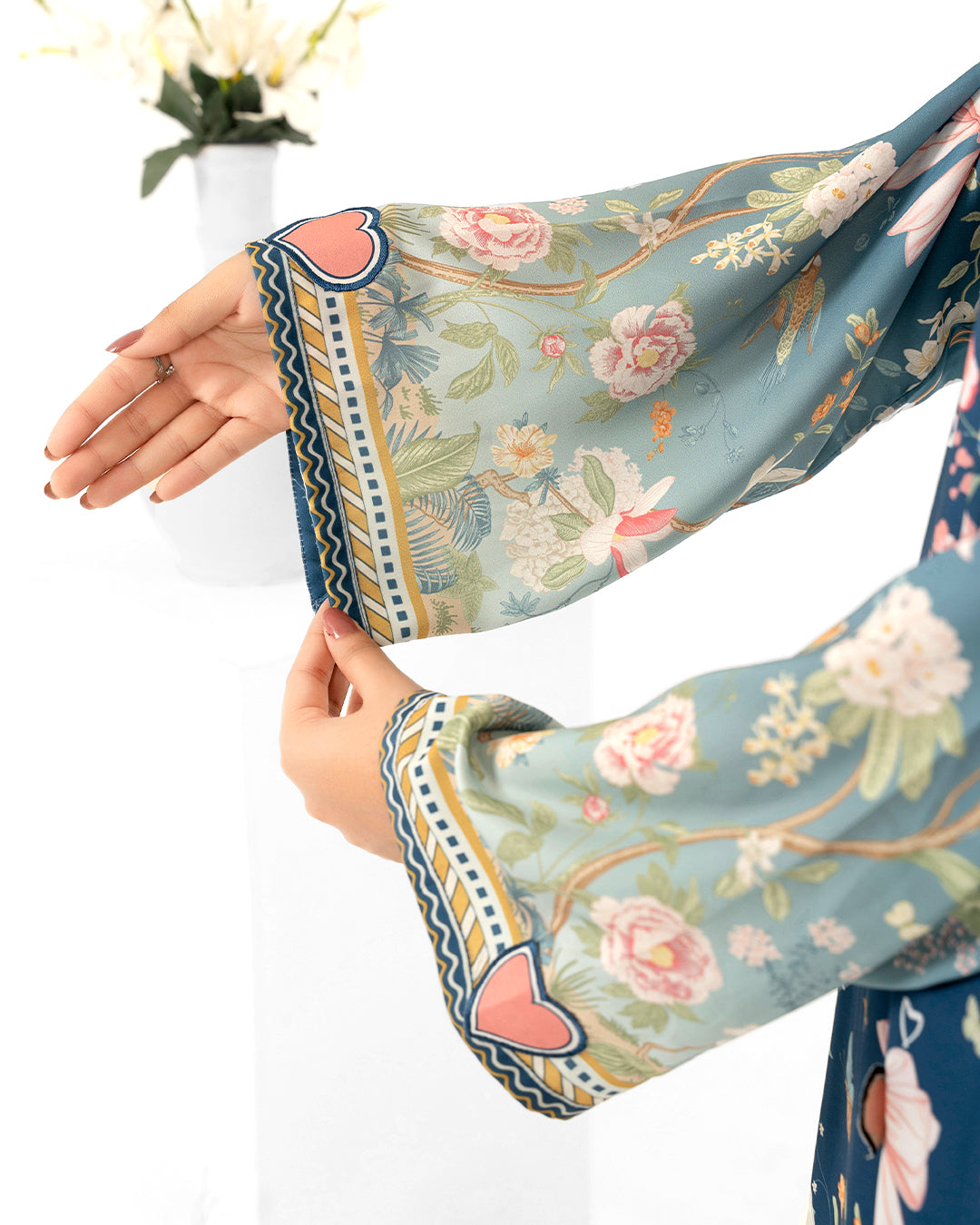 Celestial Bloom - Printed Shamoz Silk Co-ord 2Pc (EPSS2P-05)
