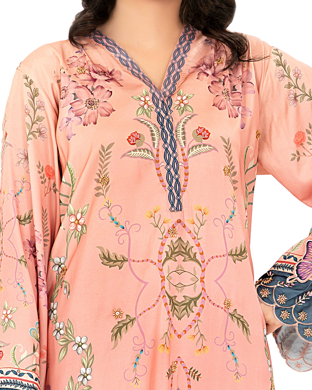 Blush Garden - Printed Shamoz Silk 2Pc (EPSS2P-03)