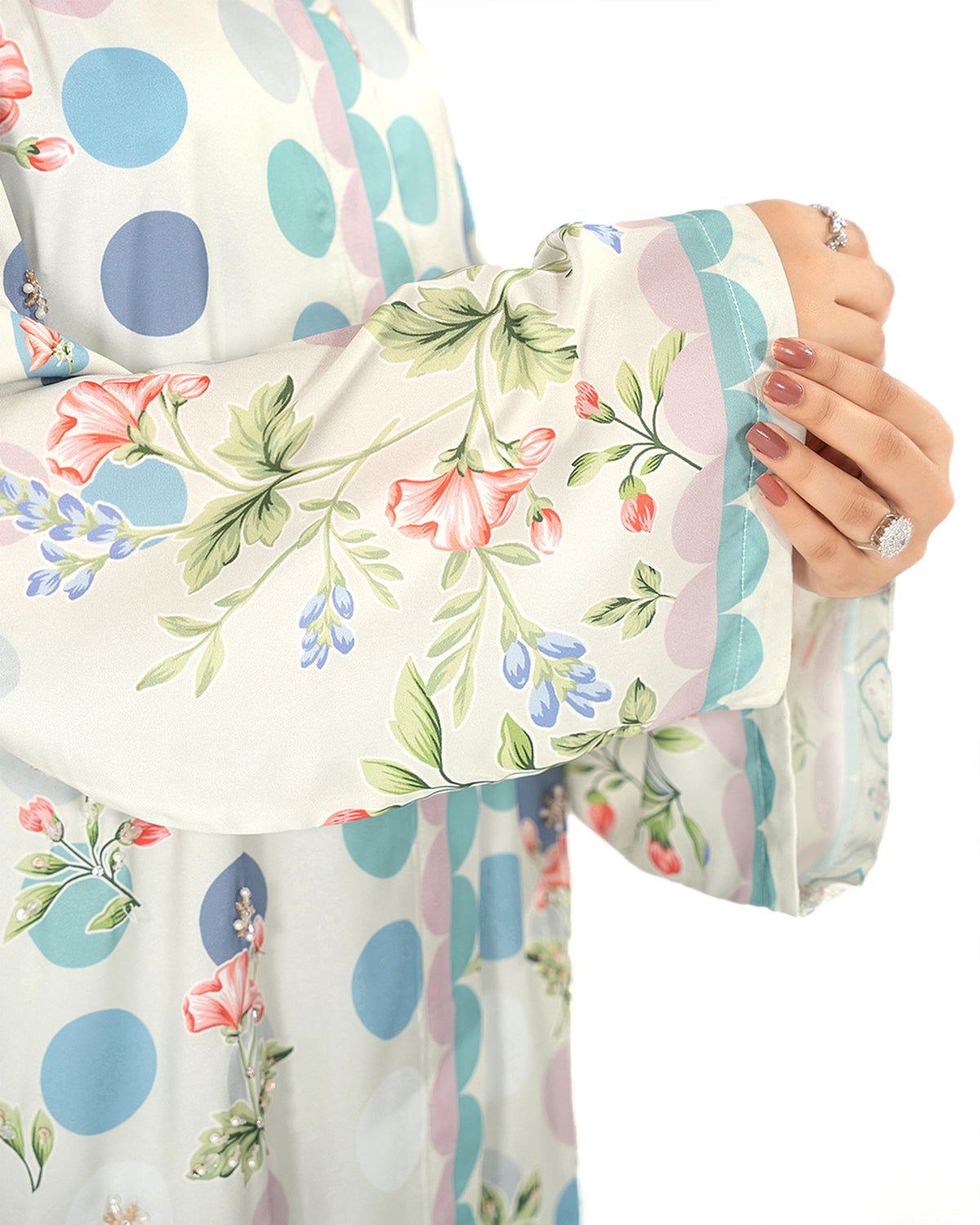 Pastel Polka - Printed Shamoz Silk Co-ord 2Pc (EPSS2P-01)