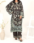 Midnight Flora - 2 Pc Printed Shamoz Long Shirt ( EPSS2P-07 )