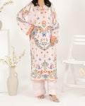 Serene Floral - Printed Shamoz Silk Long Shirt 2Pc (EPSS2P-06)
