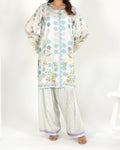 Pastel Polka - Printed Shamoz Silk Co-ord 2Pc (EPSS2P-01)