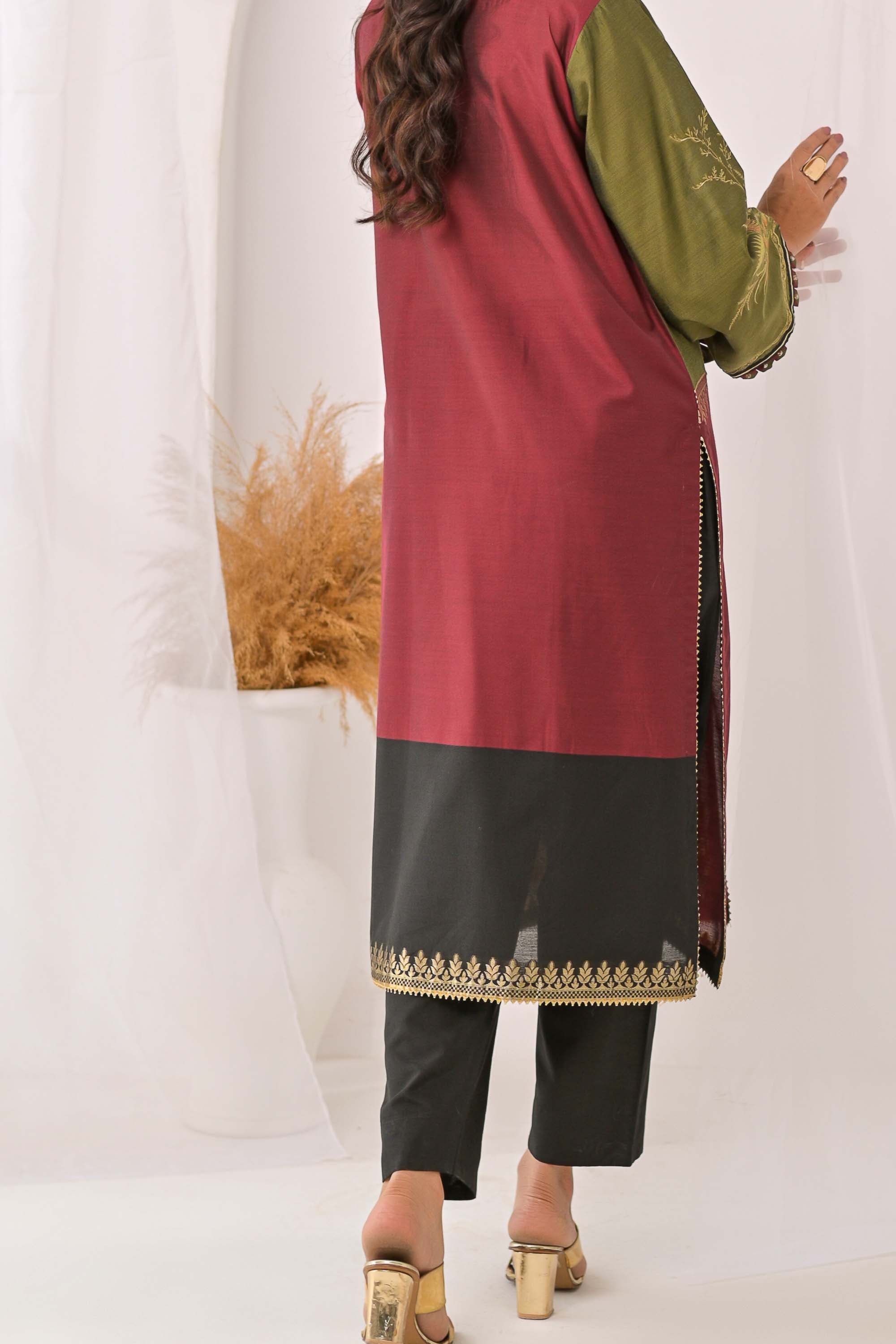 2 piece - Zar e Gul Jacquard  JSD2P-7