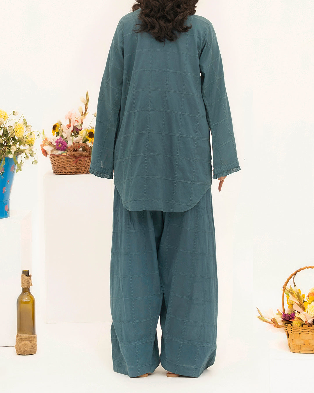 Nebula - Embroidered Soft Cotton Stitched 2-Piece Co-Ord Set