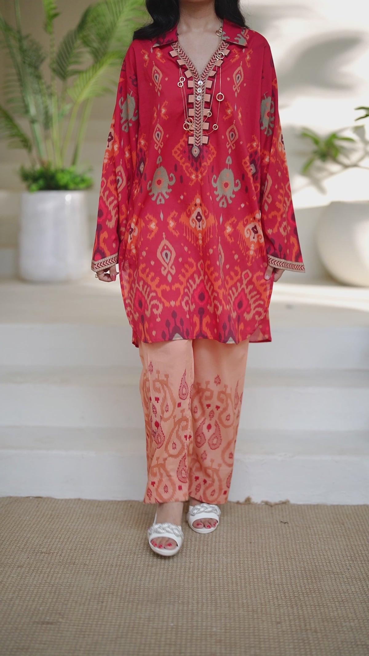 Ikat Impulse - 2 Pc Printed Lawn Co-Ord Set ( PL2P-6 )
