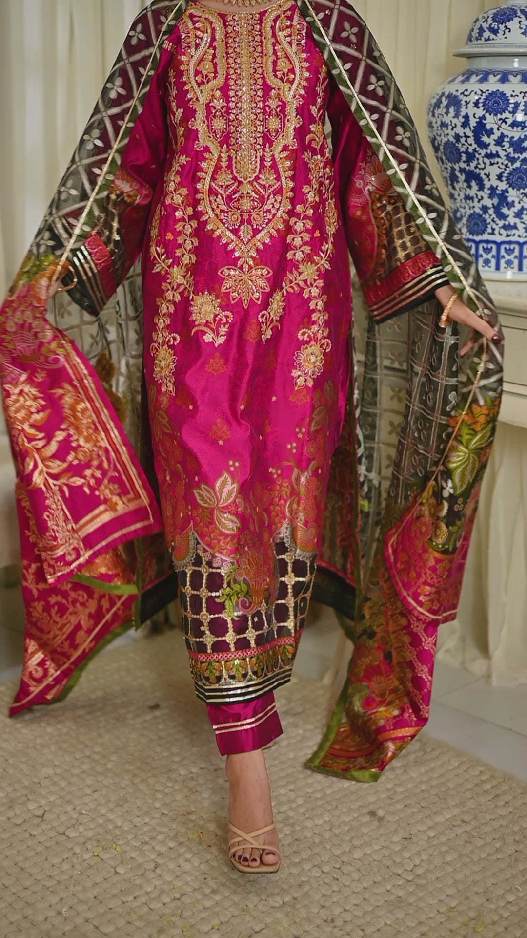 Gulzar - Viscose Silk Self-Jacquard 3Pc