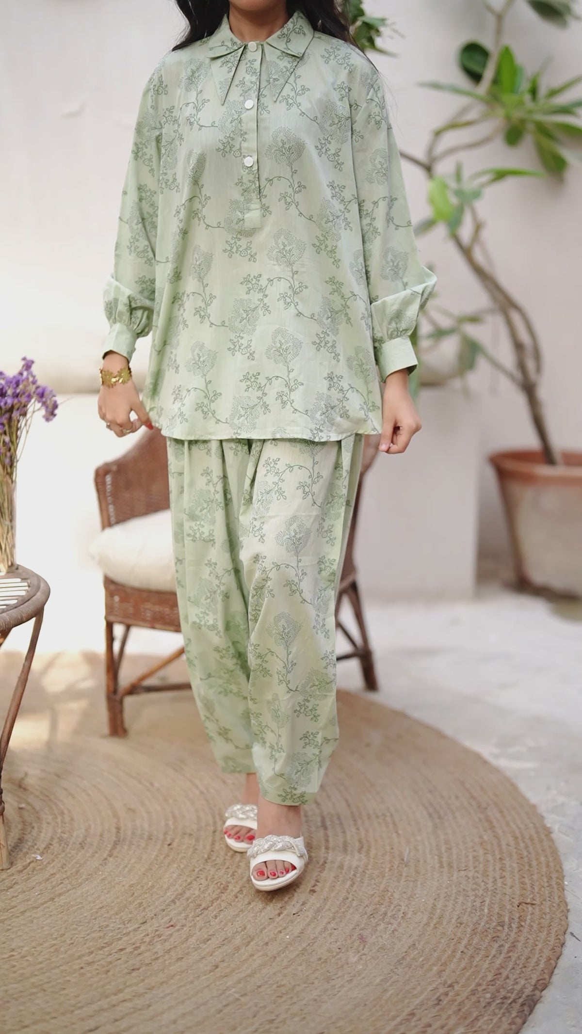 Sage Serenity - 2 Pc Lawn Jacquard Co-Ord Set ( LJ2P-2 )