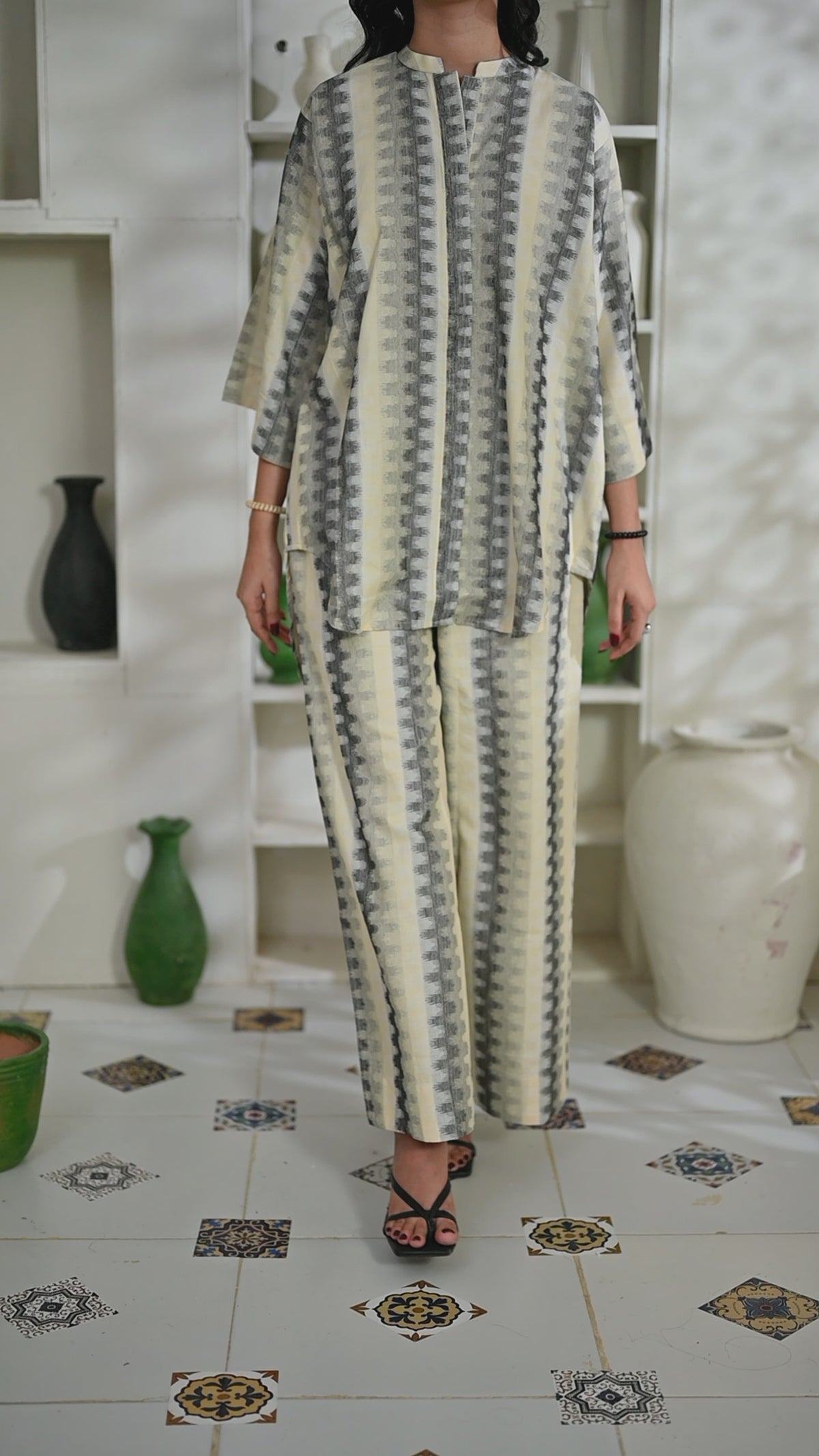 Cross Line - Viscose Jacquard 2Pc