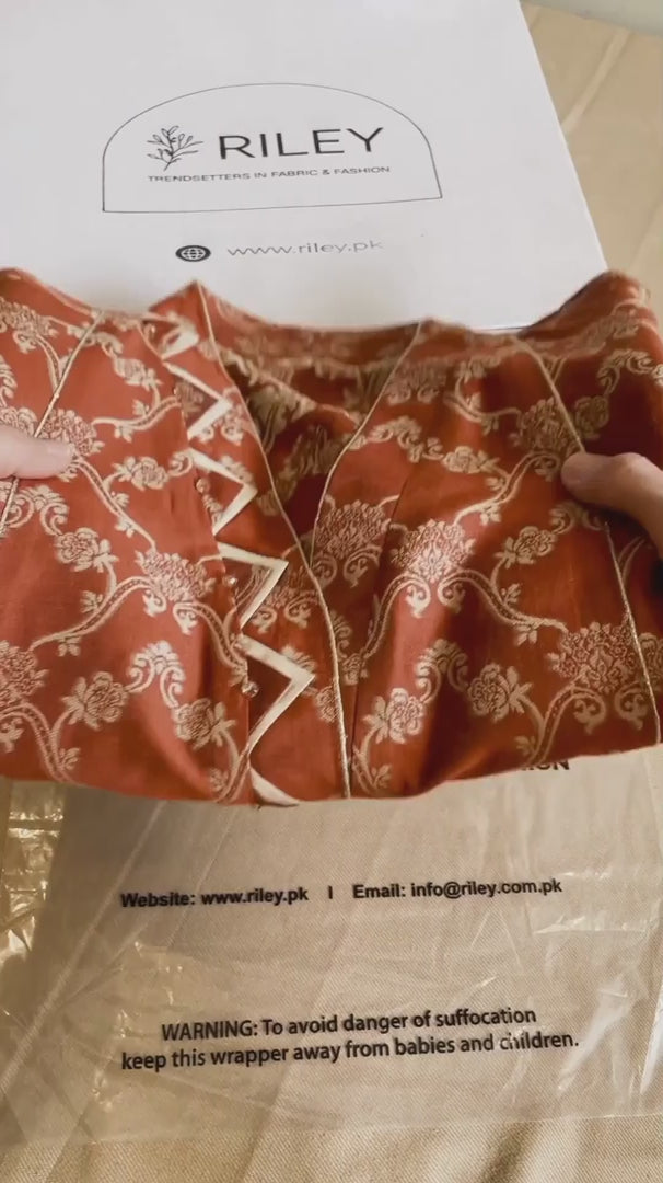 2 piece - Damask Viscose Silk Jacquard. JR2P-4