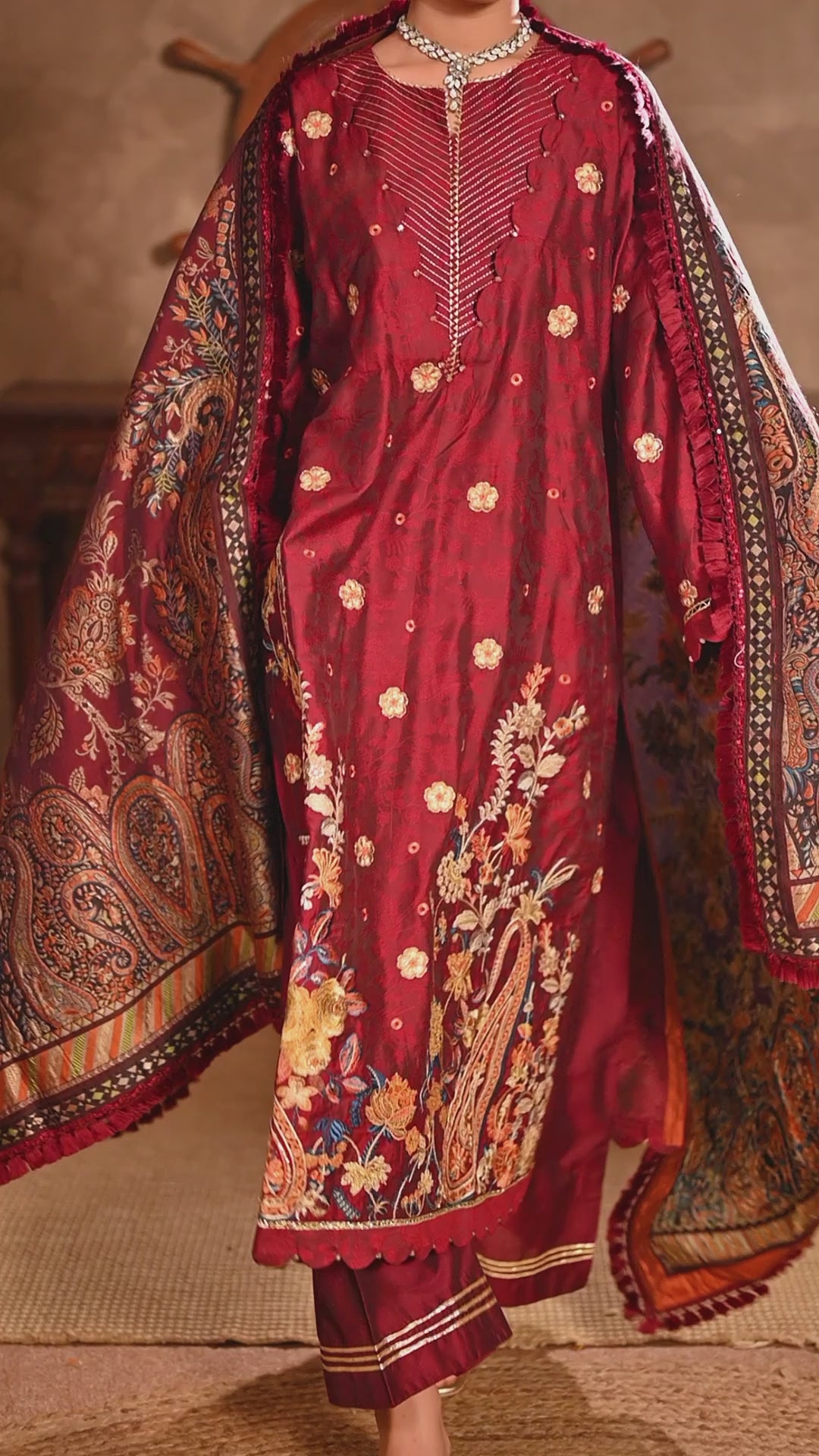 Alure - Viscose Silk Self-Jacquard 3Pc